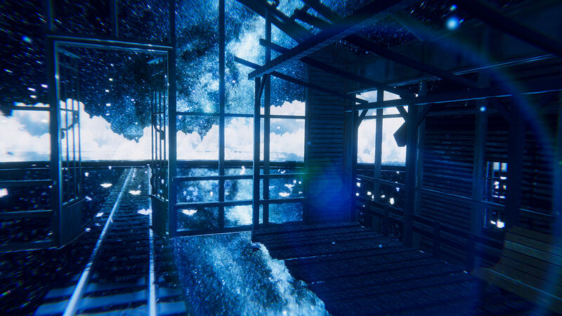 VRChat World: 流星群の終着駅-The last station of Meteor shower by HANI.
